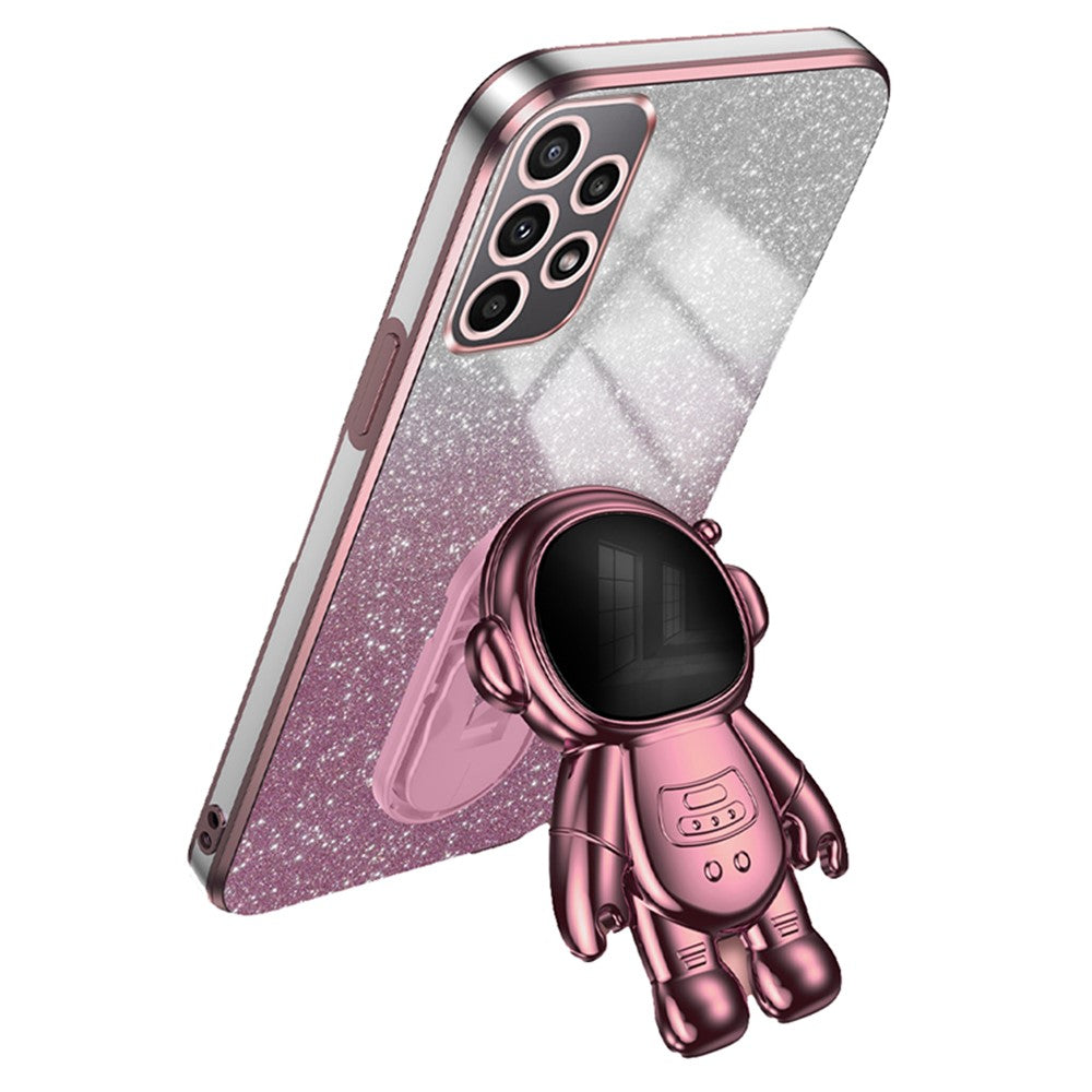 Til Samsung Galaxy A52s 5G / A52 5G / 4G Cover Stødsikkert PC+TPU Telefoncover med Astronaut Stander