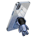 Til Samsung Galaxy A21s Ridsefast Telefoncover PC+TPU Telefoncover med Astronaut-stativ