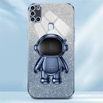 Til Samsung Galaxy A21s Ridsefast Telefoncover PC+TPU Telefoncover med Astronaut-stativ