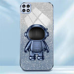 For Samsung Galaxy A22 5G (EU Version) Dustproof Phone Cover Astronaut Kickstand PC+TPU Case