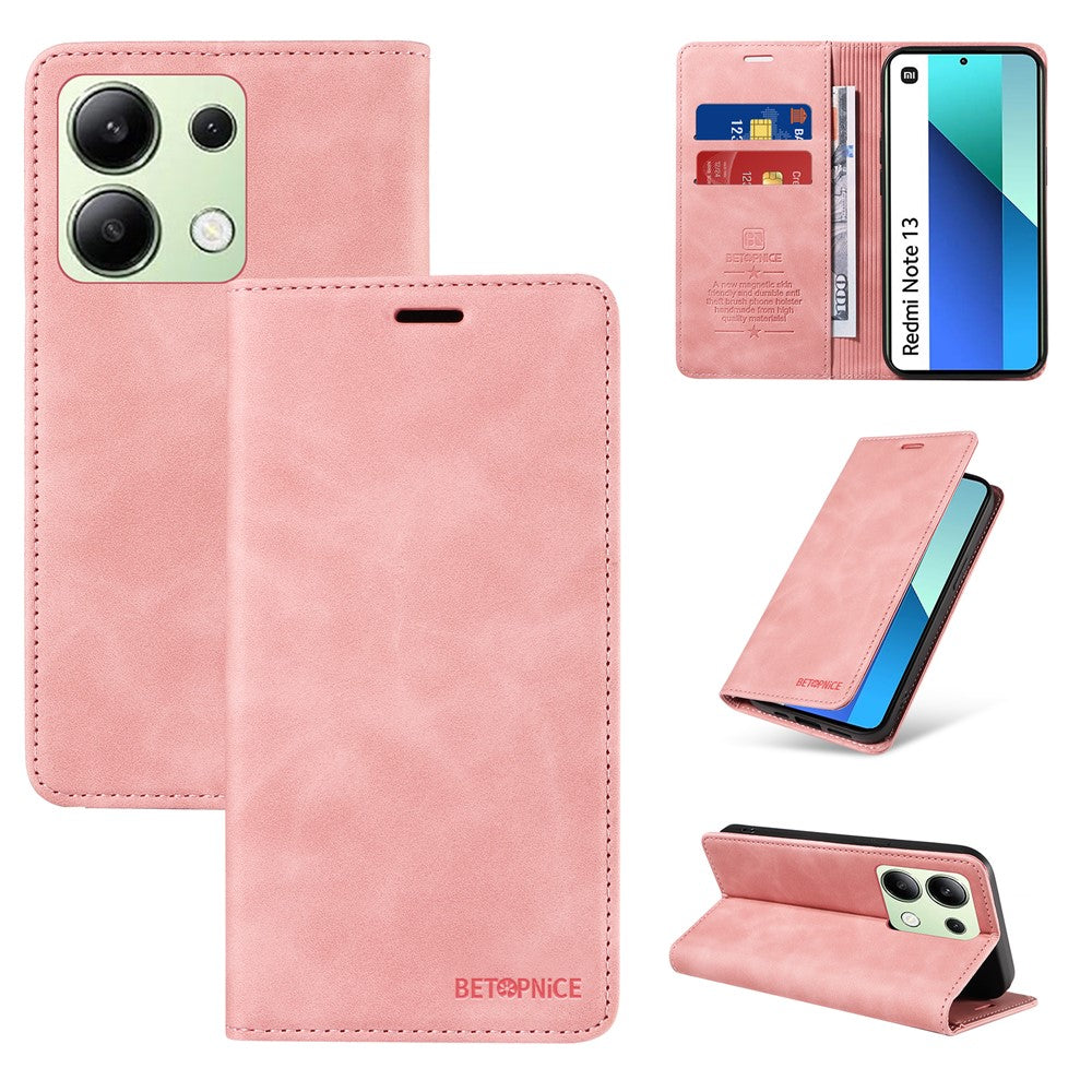 BETOPNICE 003 För Xiaomi Redmi Note 13 4G Skal Kortplatser RFID-blockerande mobilskal