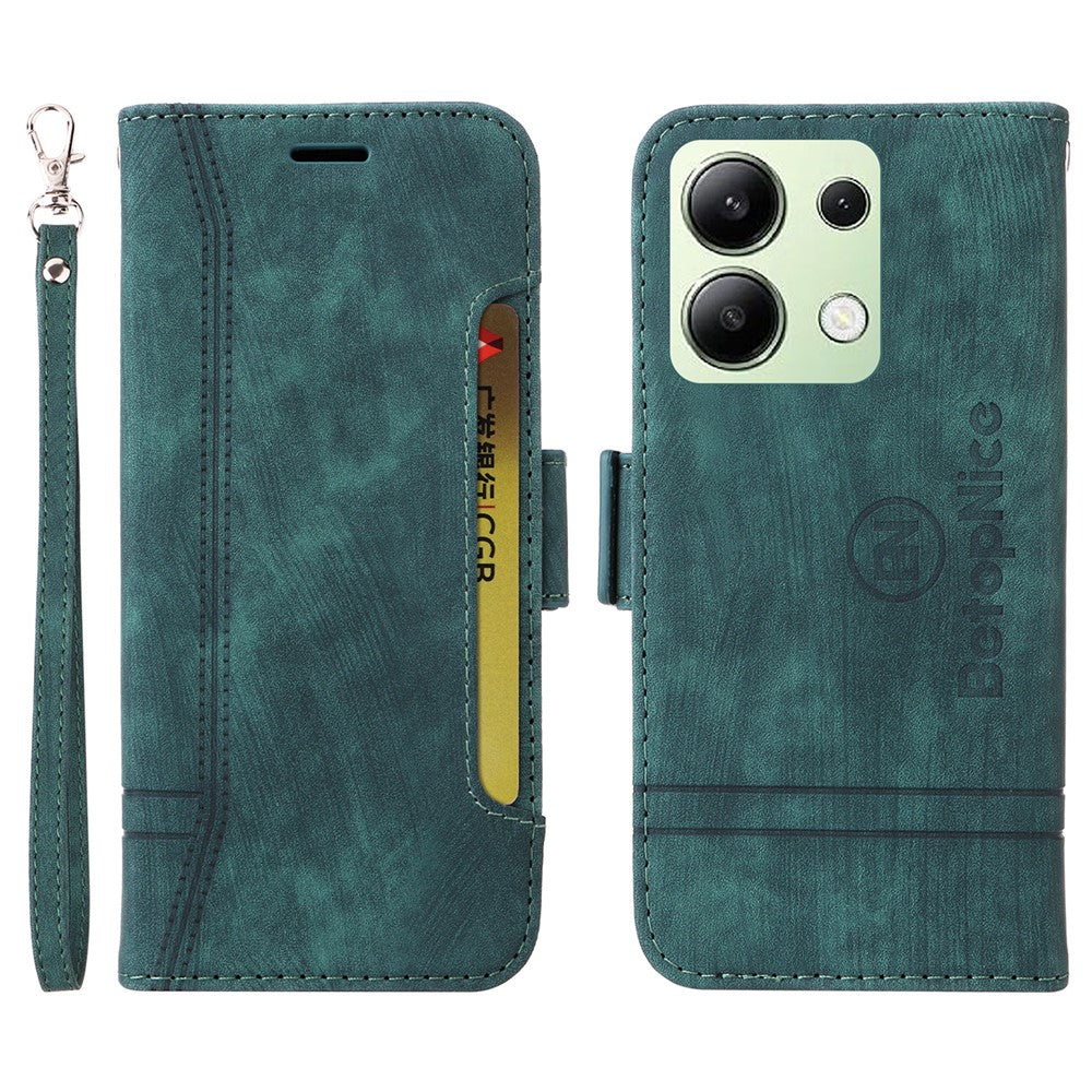 BETOPNICE 001 for Xiaomi Redmi Note 13 4G Case Imprinted Leather Phone Wallet Cover