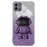 Til Samsung Galaxy A04 4G (164.4 x 76.3 x 9.1 mm) Cover Glitter PC+TPU Telefonetui med Støttefod