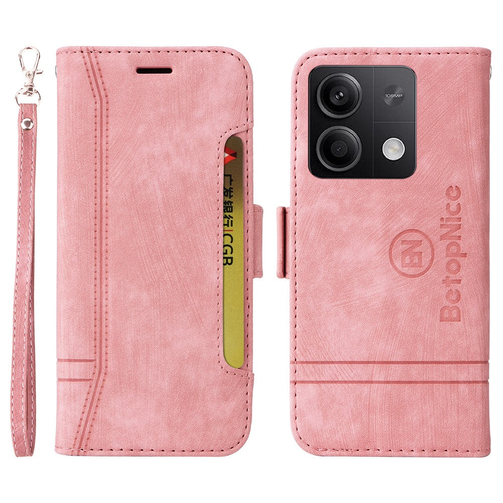 BETOPNICE 001 för Xiaomi Redmi Note 13 5G / Redmi Note 13 5G (Kina) Fodral Läderfodral med tryck