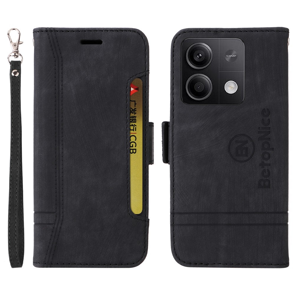 BETOPNICE 001 for Xiaomi Redmi Note 13 5G / Redmi Note 13 5G (China) Case Imprint Leather Cover