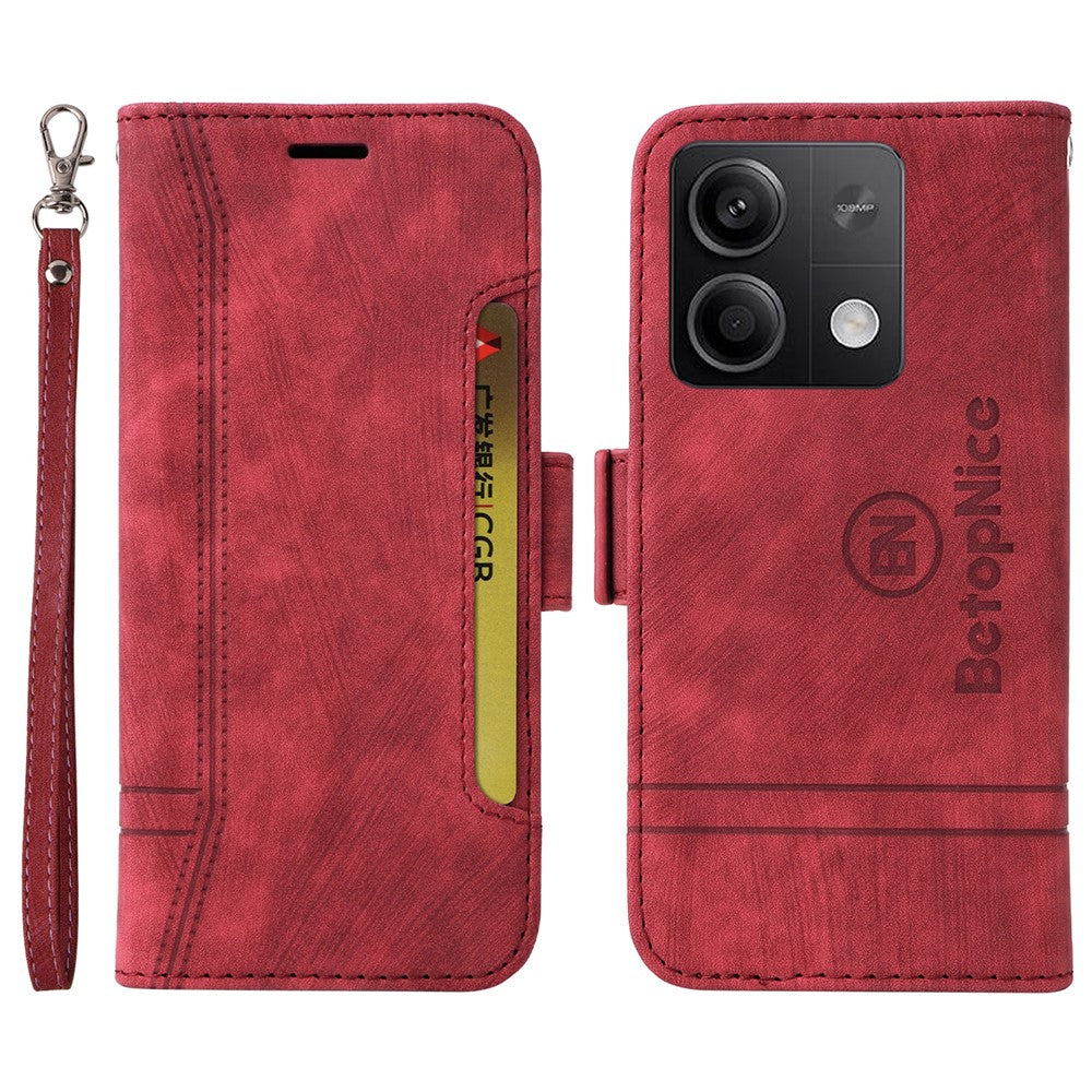 BETOPNICE 001 för Xiaomi Redmi Note 13 5G / Redmi Note 13 5G (Kina) Fodral Läderfodral med tryck