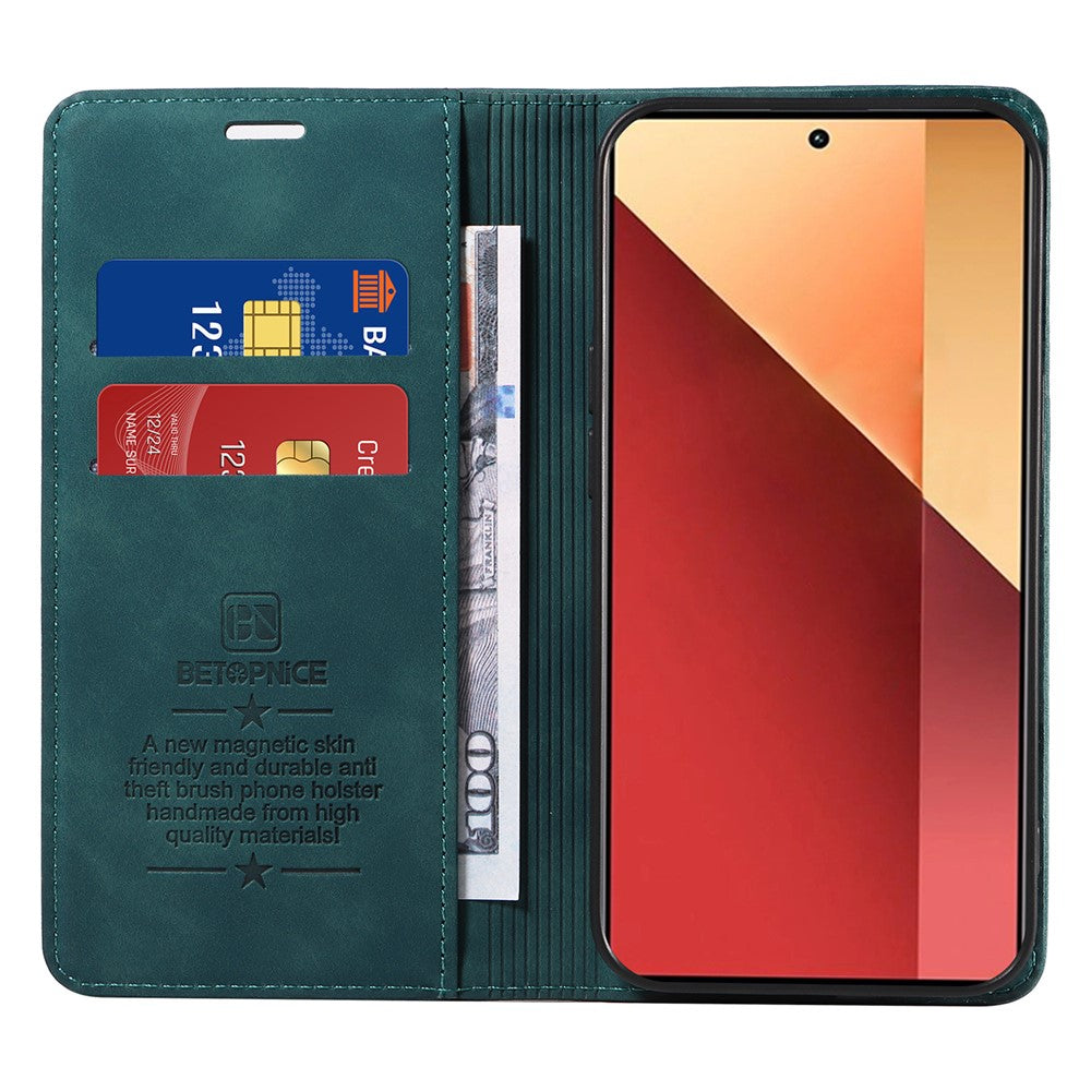 BETOPNICE 003 For Xiaomi Redmi Note 14S 4G / Note 13 Pro 4G / Poco M6 Pro 4G Phone Cover Leather RFID Blocking Case