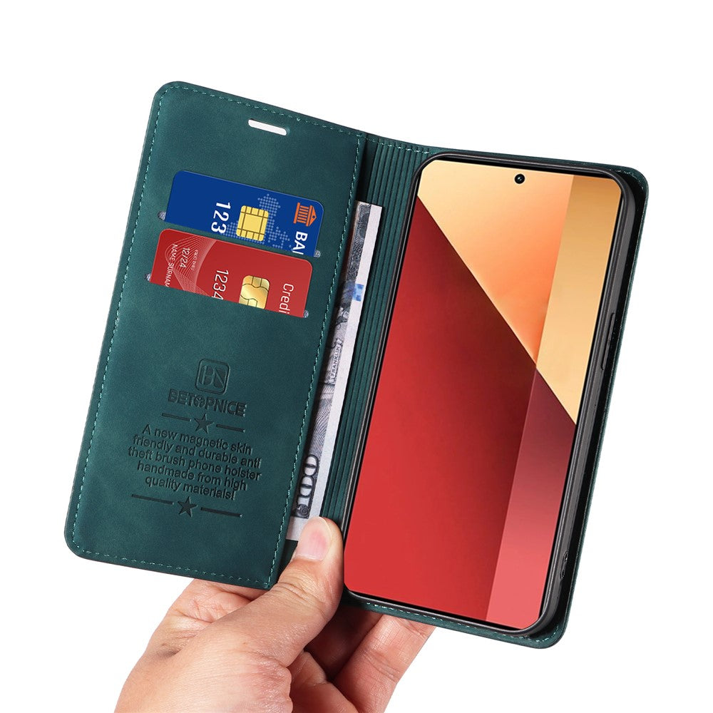 BETOPNICE 003 For Xiaomi Redmi Note 14S 4G / Note 13 Pro 4G / Poco M6 Pro 4G Phone Cover Leather RFID Blocking Case