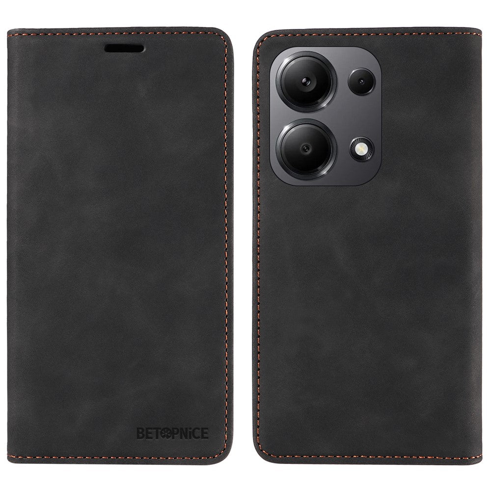 BETOPNICE 003 For Xiaomi Redmi Note 14S 4G / Note 13 Pro 4G / Poco M6 Pro 4G Phone Cover Leather RFID Blocking Case