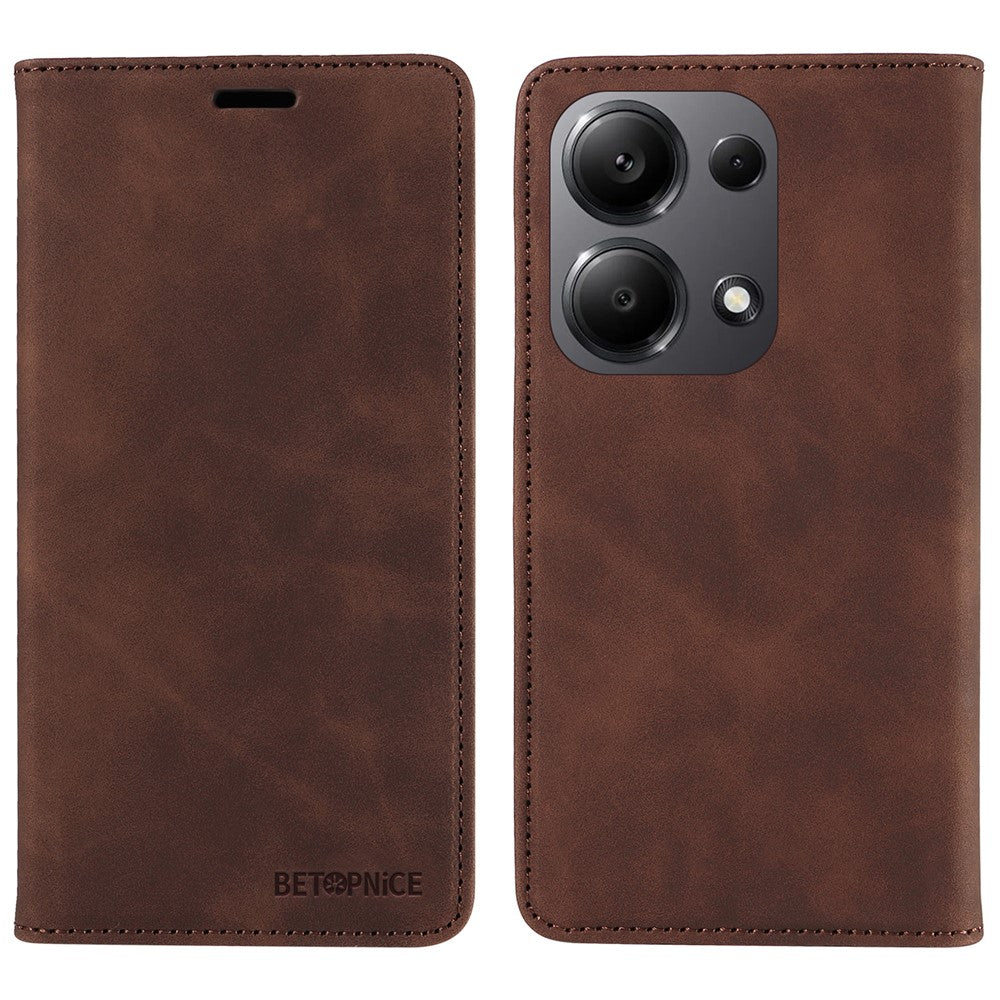 BETOPNICE 003 For Xiaomi Redmi Note 14S 4G / Note 13 Pro 4G / Poco M6 Pro 4G Phone Cover Leather RFID Blocking Case