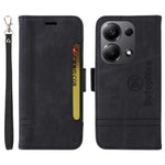 BETOPNICE 001 för Xiaomi Redmi Note 14S 4G / Note 13 Pro 4G / Poco M6 Pro 4G-skal med handrem i läderplånbok