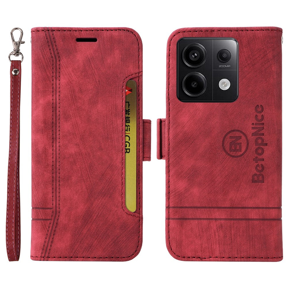 BETOPNICE 001 for Xiaomi Redmi Note 13 Pro 5G / Poco X6 5G Case Leather Wallet Smart Phone Cover