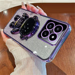 For Xiaomi 14 Case Shockproof Astronaut Kickstand Electroplating Cell Phone Cover
