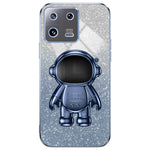 Xiaomi 13 Cover Glitter PC+TPU Elektropläterat mobilskal med Söt Astronaut Stativ