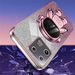 For Xiaomi 13 Pro 5G Phone Case Glitter Powder Electroplated Cover with Astronaut Kickstand
