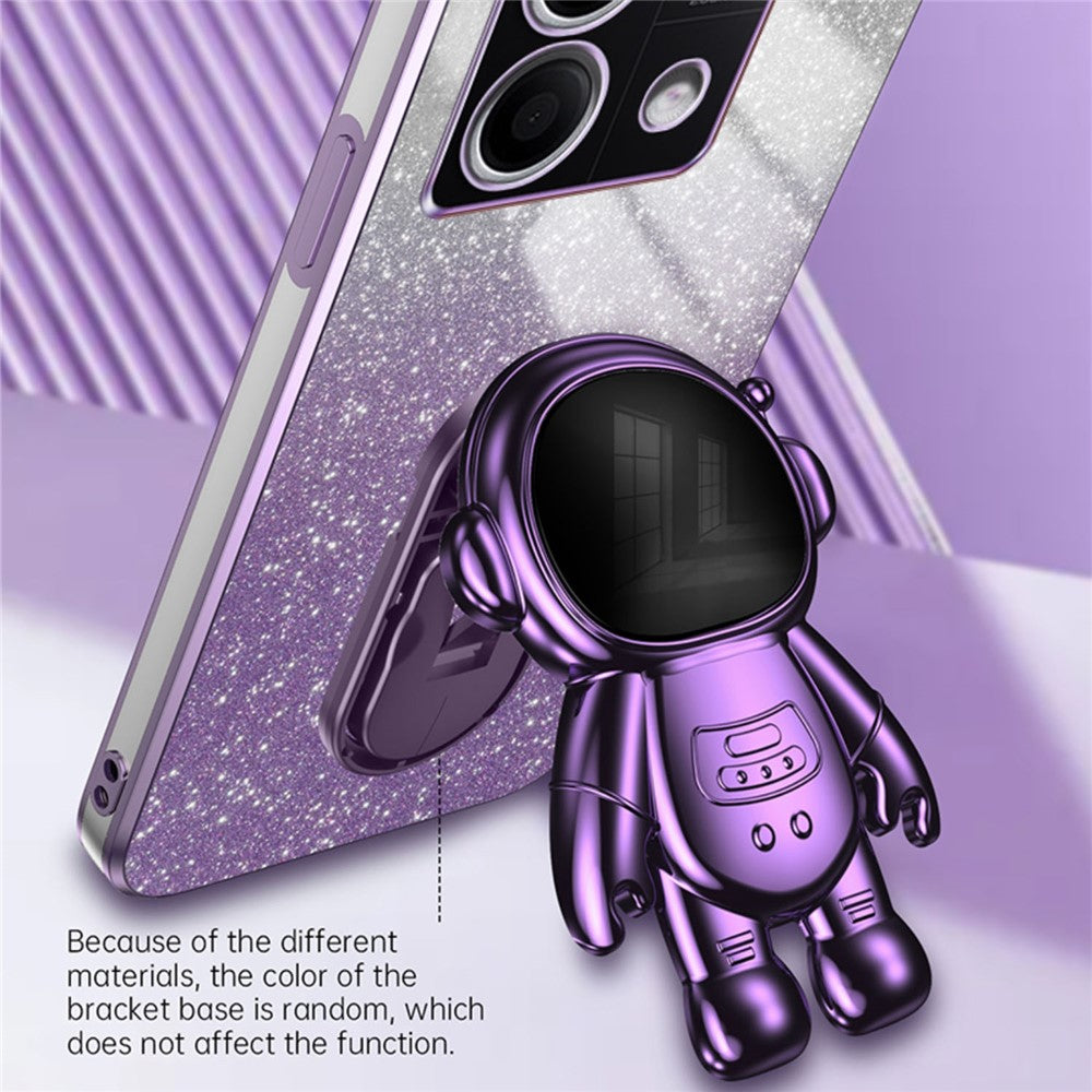 For Xiaomi Redmi Note 13 4G Case Glitter Powder Anti-scratch PC+TPU Phone Kickstand Cover