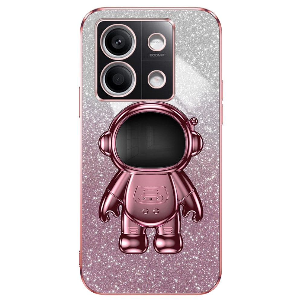 For Xiaomi Redmi Note 13 4G Case Glitter Powder Anti-scratch PC+TPU Phone Kickstand Cover