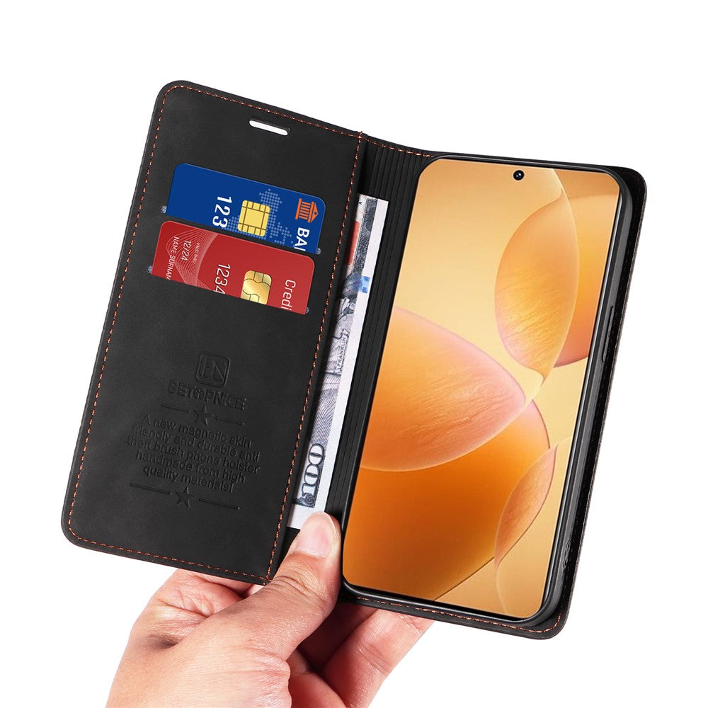 BETOPNICE 003 For Xiaomi Redmi K70E 5G / Poco X6 Pro 5G Case RFID Blocking Phone Stand Cover
