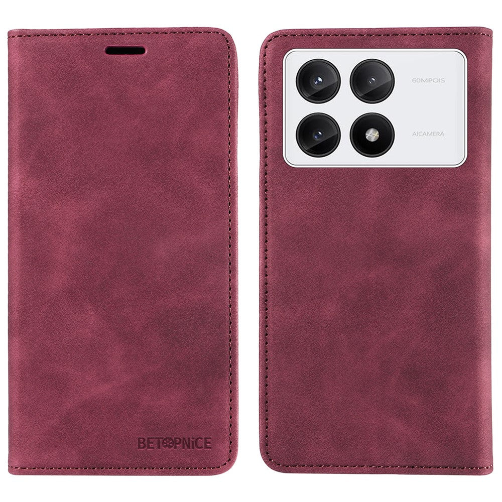 BETOPNICE 003 For Xiaomi Redmi K70E 5G / Poco X6 Pro 5G Case RFID Blocking Phone Stand Cover