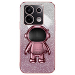 For Xiaomi Poco X6 5G / Redmi Note 13 Pro 5G Case Electroplating Astronaut Kickstand Phone Cover
