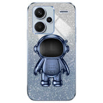 For Xiaomi Redmi Note 13 Pro+ 5G Phone Case Astronaut Kickstand Anti-shock Electroplated Cover