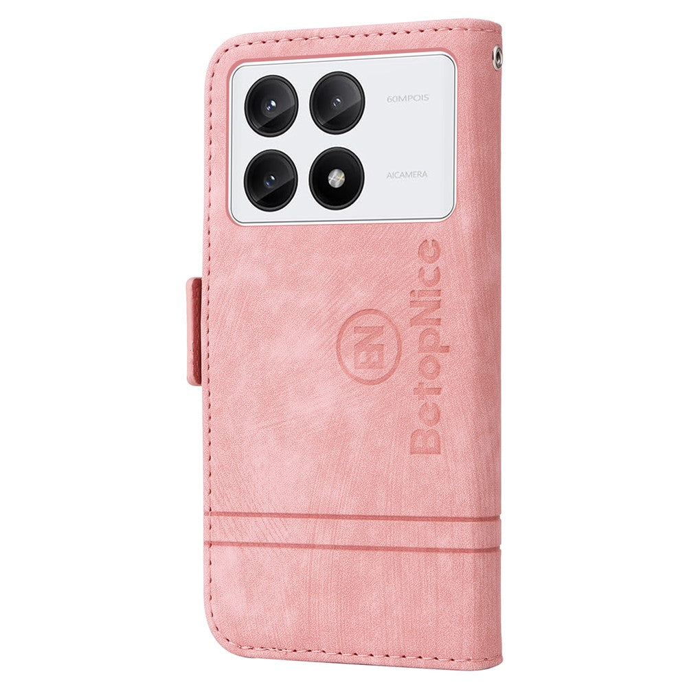 BETOPNICE 001 for Xiaomi Redmi K70E 5G / Poco X6 Pro 5G Case Folding Wallet Phone Shell