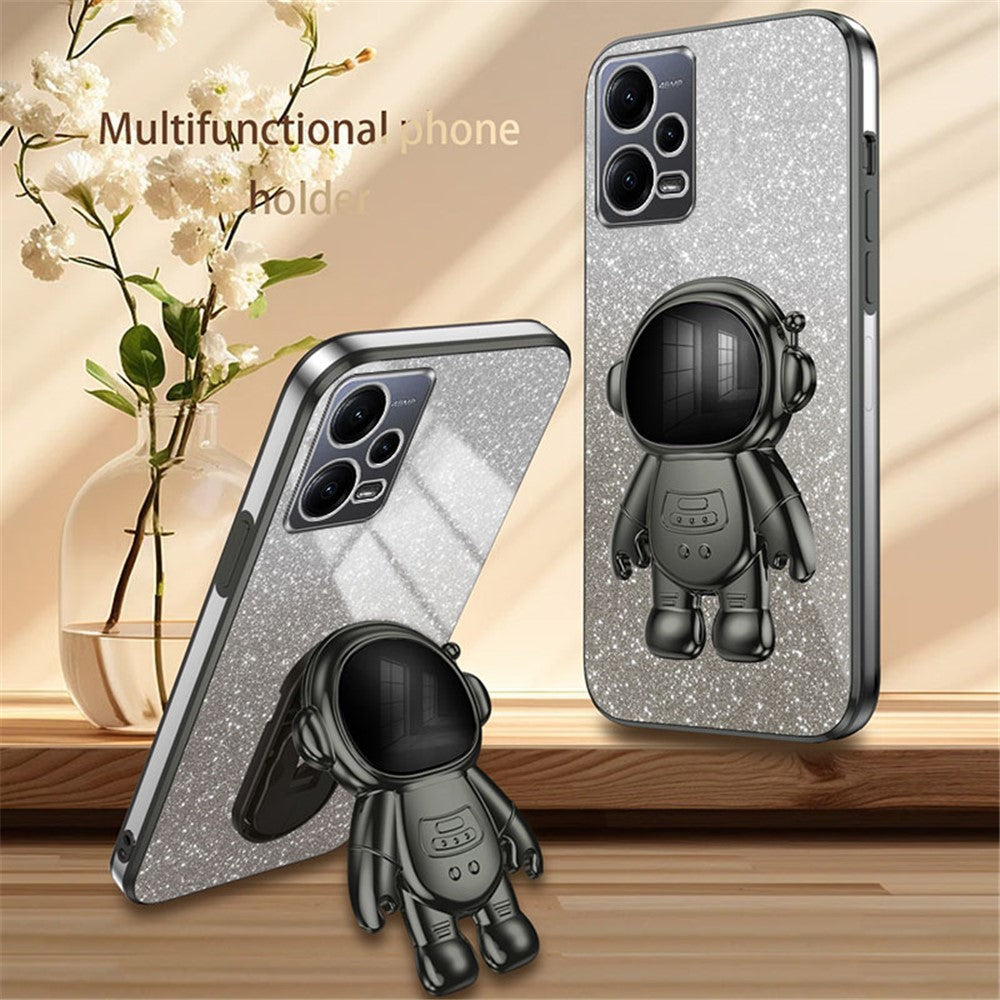 For Xiaomi Redmi Note 12 5G (Global) / Poco X5 5G Astronaut Kickstand Case PC+TPU Phone Cover