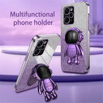 For Xiaomi Redmi Note 12 Pro Speed 5G/Poco X5 Pro 5G Case PC+TPU Electroplating Astronaut Kickstand Cover
