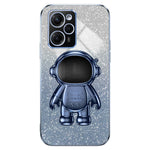 Xiaomi Redmi Note 12 Pro Speed 5G / Poco X5 Pro 5G-skal PC+TPU-galvaniserat Astronaut-stativskydd