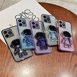 For Honor X50i+ 5G Electroplating PC+TPU Case Astronaut Kickstand Phone Cover