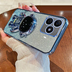 For Honor X50i+ 5G Electroplating PC+TPU Case Astronaut Kickstand Phone Cover