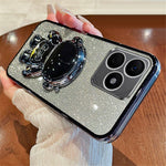 For Honor X50i+ 5G Electroplating PC+TPU Case Astronaut Kickstand Phone Cover