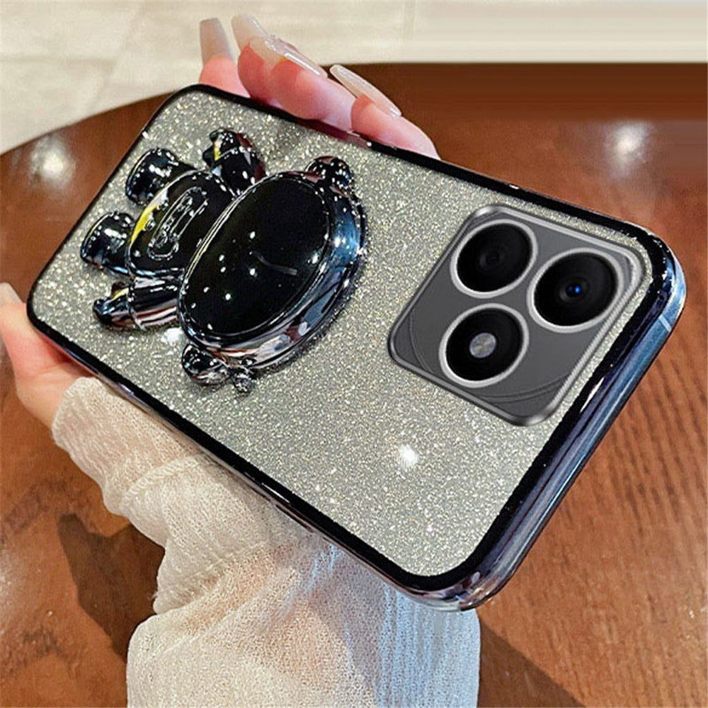 For Honor X50i+ 5G Electroplating PC+TPU Case Astronaut Kickstand Phone Cover