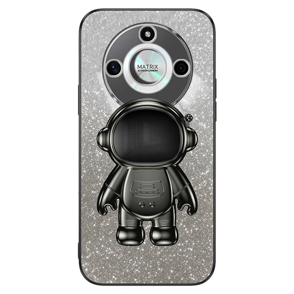 For Honor X50 5G Glitter Powder PC+TPU Case Astronaut Kickstand Phone Cover
