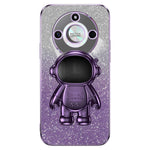 For Honor X50 5G Glitter Powder PC+TPU Case Astronaut Kickstand Phone Cover