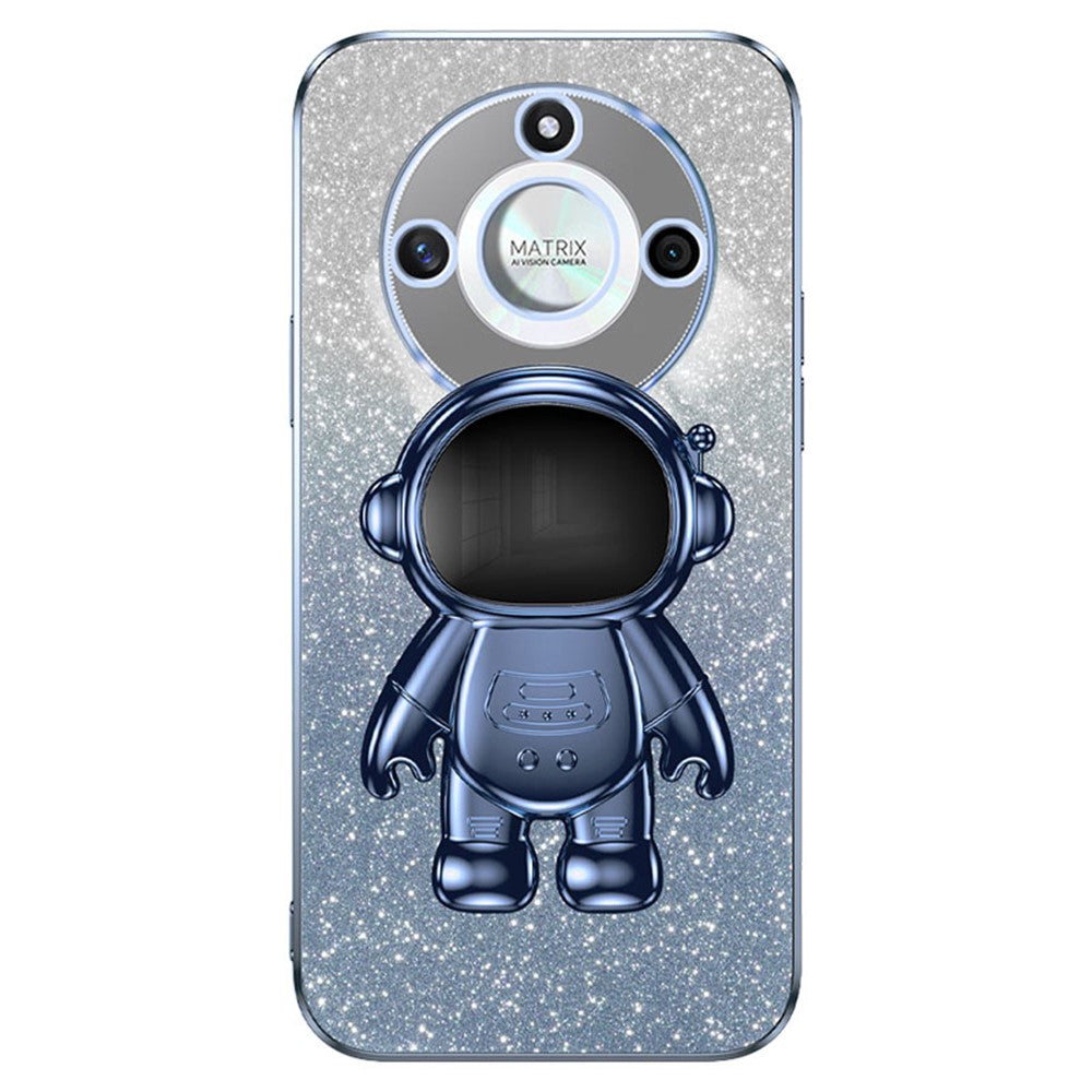 For Honor X50 5G Glitter Powder PC+TPU Case Astronaut Kickstand Phone Cover