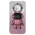 For Honor X50 5G Glitter Powder PC+TPU Case Astronaut Kickstand Phone Cover