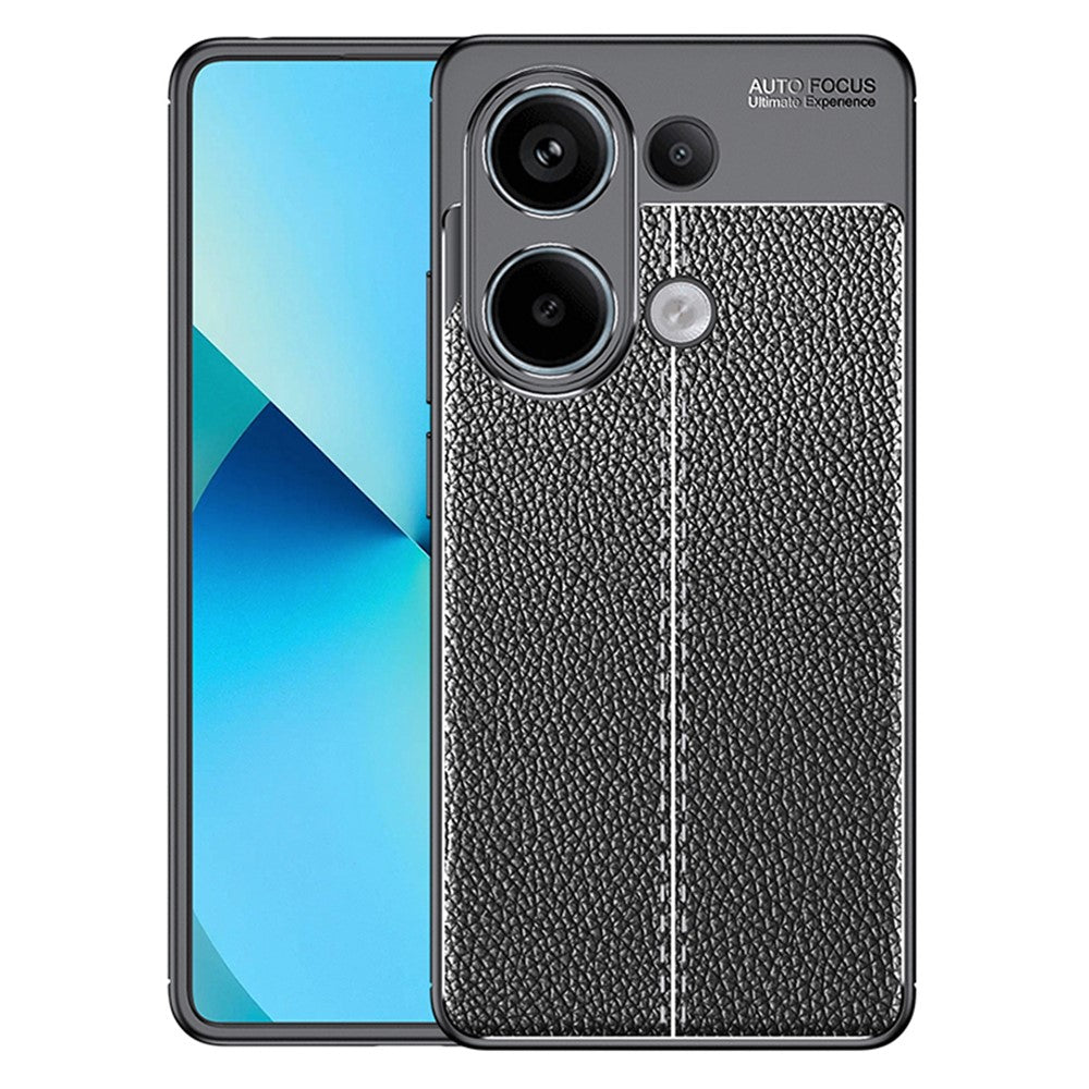For Xiaomi Redmi Note 13 4G Case Litchi Texture Soft TPU Phone Cover