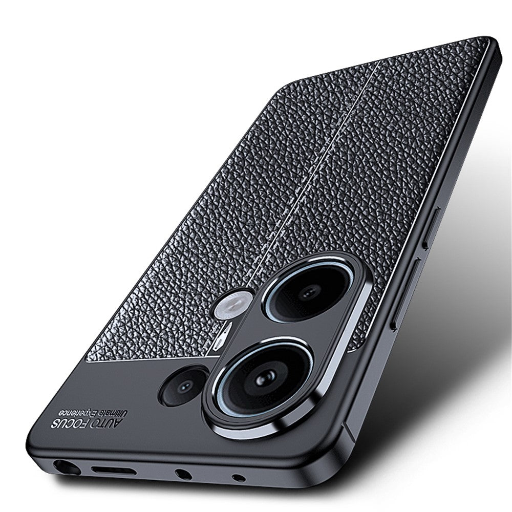 For Xiaomi Redmi Note 13 4G Case Litchi Texture Soft TPU Phone Cover