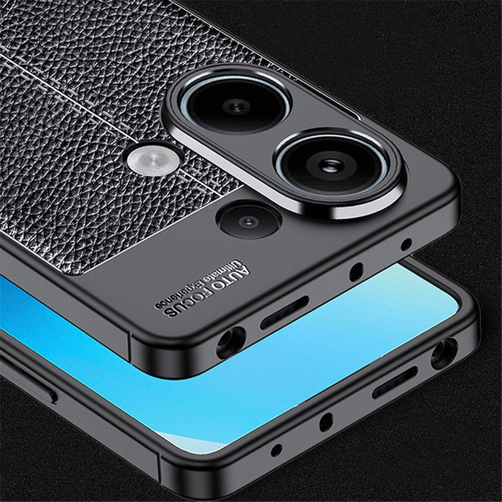 For Xiaomi Redmi Note 13 4G Case Litchi Texture Soft TPU Phone Cover