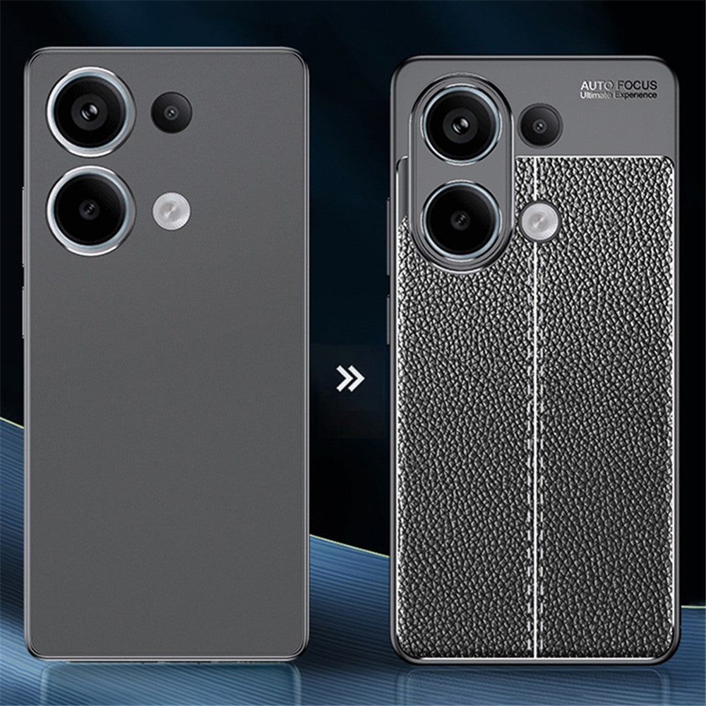 For Xiaomi Redmi Note 13 4G Case Litchi Texture Soft TPU Phone Cover