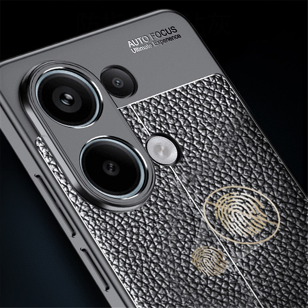 For Xiaomi Redmi Note 13 4G Case Litchi Texture Soft TPU Phone Cover