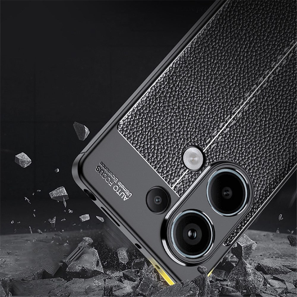 For Xiaomi Redmi Note 13 4G Case Litchi Texture Soft TPU Phone Cover
