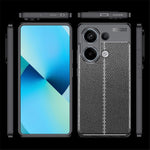 For Xiaomi Redmi Note 13 4G Case Litchi Texture Soft TPU Phone Cover