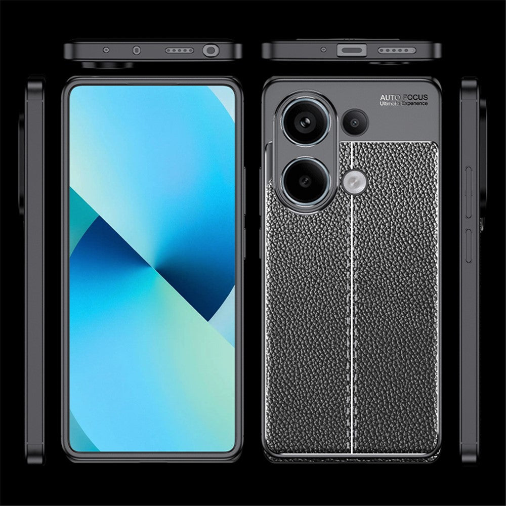 For Xiaomi Redmi Note 13 4G Case Litchi Texture Soft TPU Phone Cover