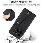 For Xiaomi 14 Case Card Holder PU Leather Coated TPU Kickstand Phone Cover