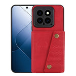For Xiaomi 14 Case Card Holder PU Leather Coated TPU Kickstand Phone Cover