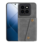 For Xiaomi 14 Case Card Holder PU Leather Coated TPU Kickstand Phone Cover