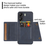 For Xiaomi Redmi 13C 4G / Poco C65 4G Kickstand Case Card Holder Leather + TPU Cover