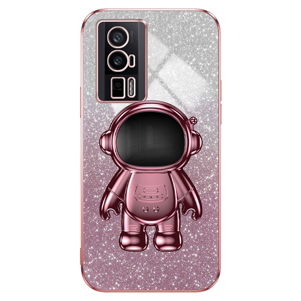 Xiaomi Redmi K60 5G / K60 Pro 5G / Poco F5 Pro 5G-skal PC+TPU-mobilskydd med Astronaut-stativ